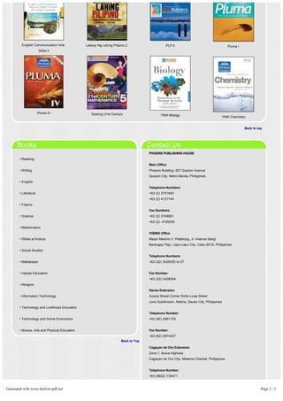 Filipino Books and Textbooks - Phoenix Publishing House | PDF