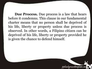 Filipino Citizens and Their Rights | PPTX