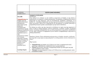Comprehensive Learning Plan for El Filibusterismo in Filipino 10 | PDF