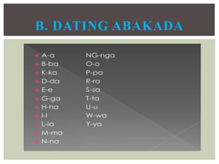 B. DATING ABAKADA
 