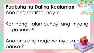 Kataga Examples FILIPINO_Day 1 - WEEK 4- KATAGA O INGKLITIK | PPTX