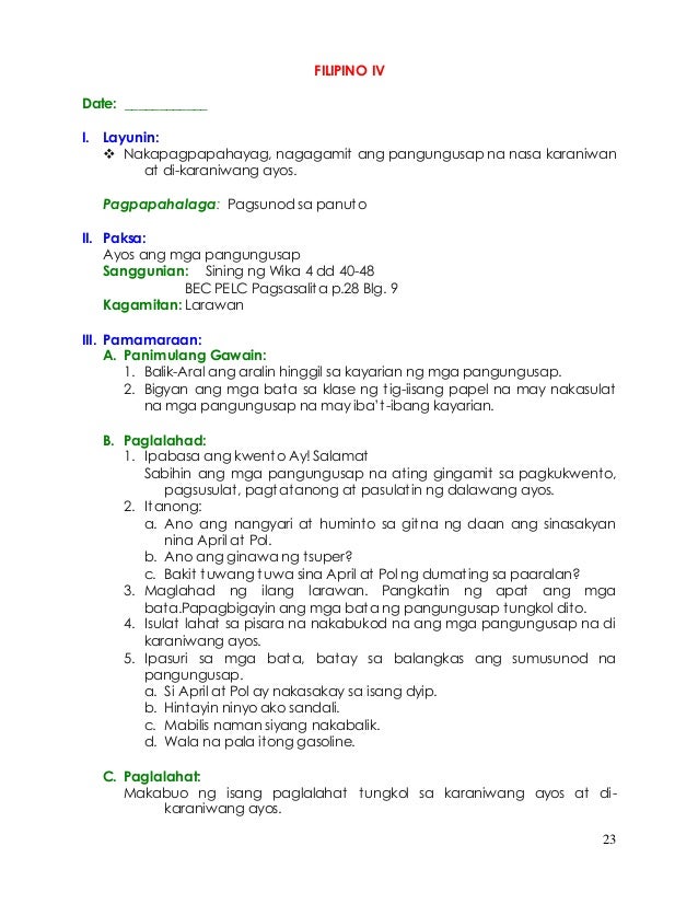 patanong 1 o grade worksheet pasalaysay iv 4th 1st Filipino grading