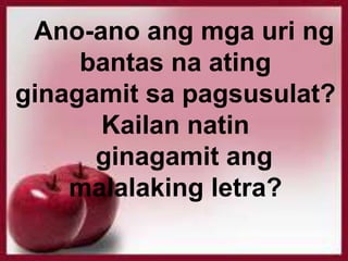 Filipino 2 pagsulat ng payak na pangungusap ppt | PPTX