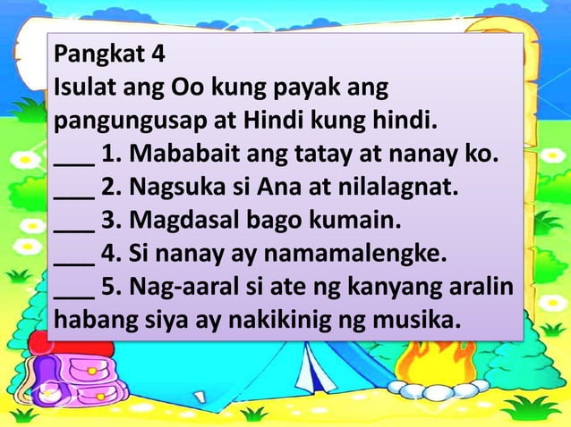 Filipino 2 pagsulat ng payak na pangungusap ppt | PPTX