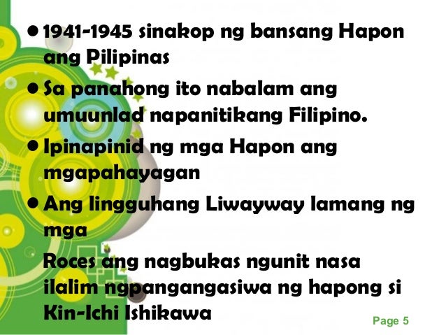 Ambag Ng Mga Hapon Sa Pilipinas