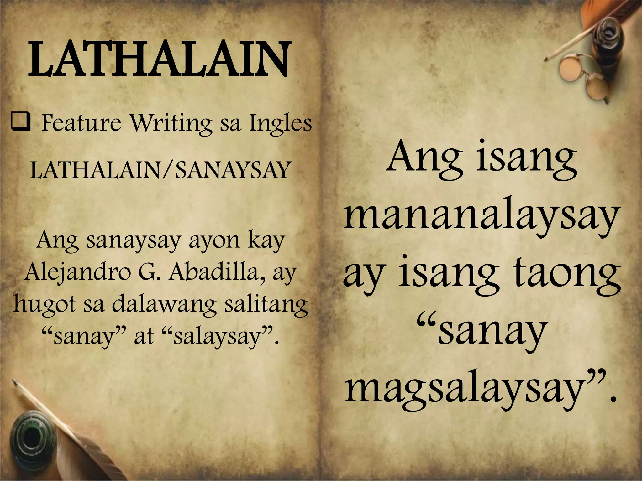 Filipino Writing 101 | PPTX