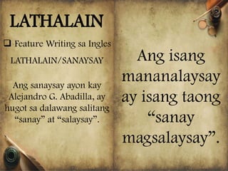 Filipino Writing 101 | PPTX