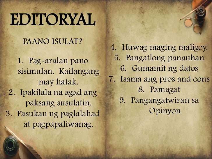 Paano Magsulat Ng Editoryal