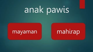 anak pawis
mayaman mahirap
 
