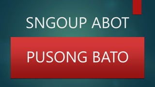 SNGOUP ABOT
PUSONG BATO
 