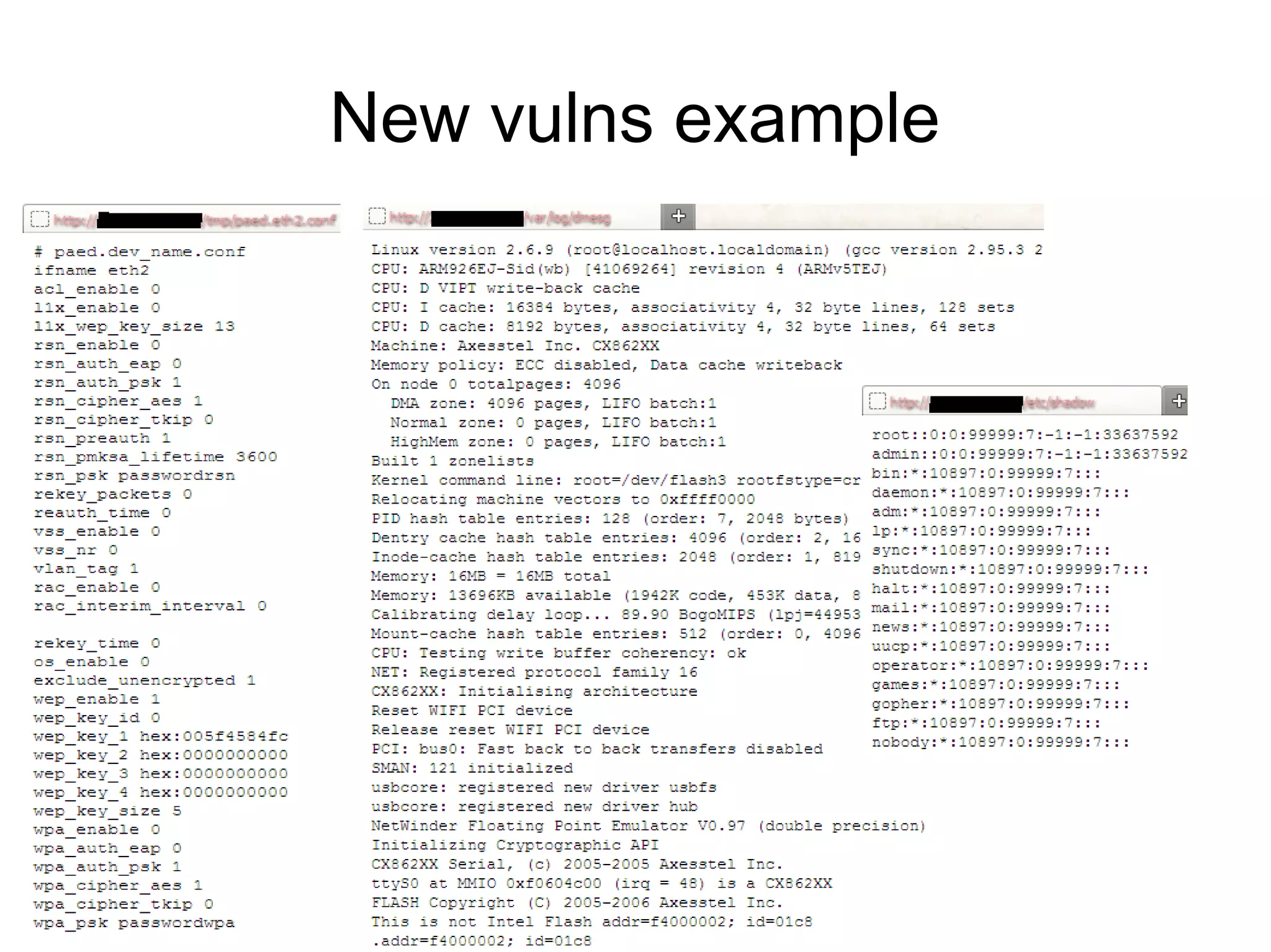 New vulns example
 
