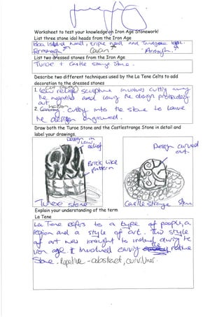 Filled out worksheet