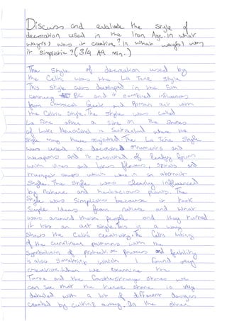 Filled out worksheet