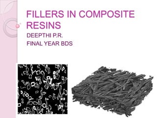FILLERS IN COMPOSITE
RESINS
DEEPTHI P.R.
FINAL YEAR BDS
 
