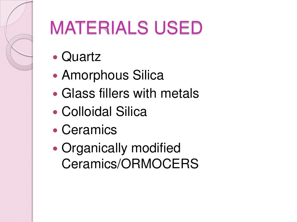 Fillers in composite resins