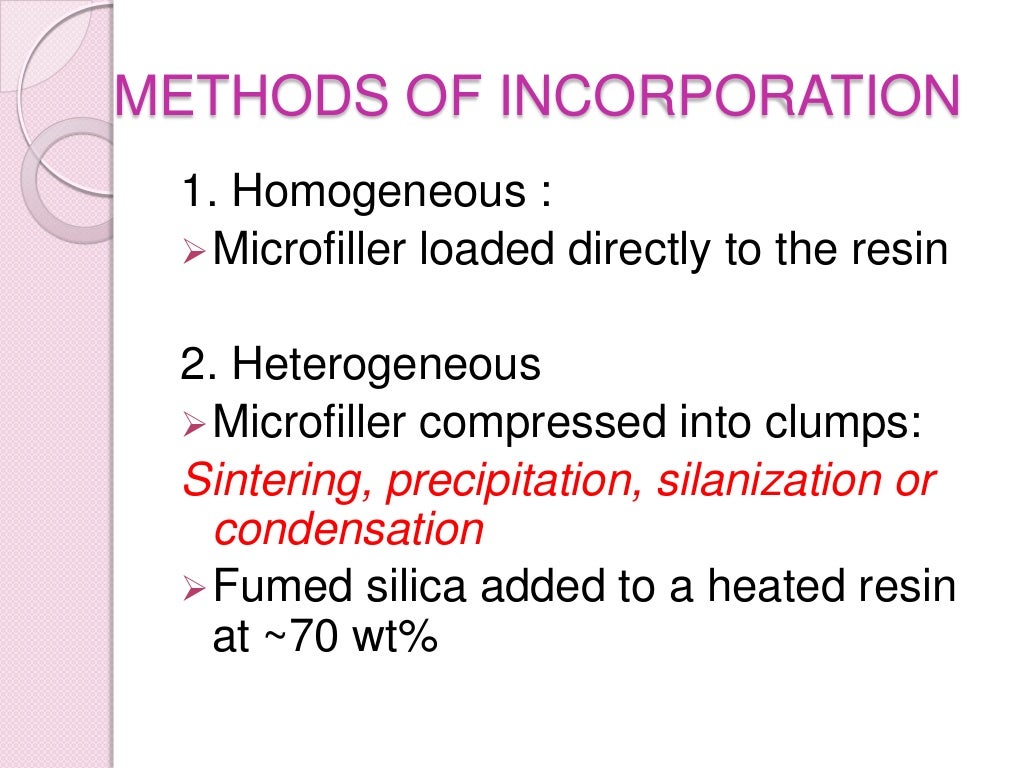 Fillers in composite resins