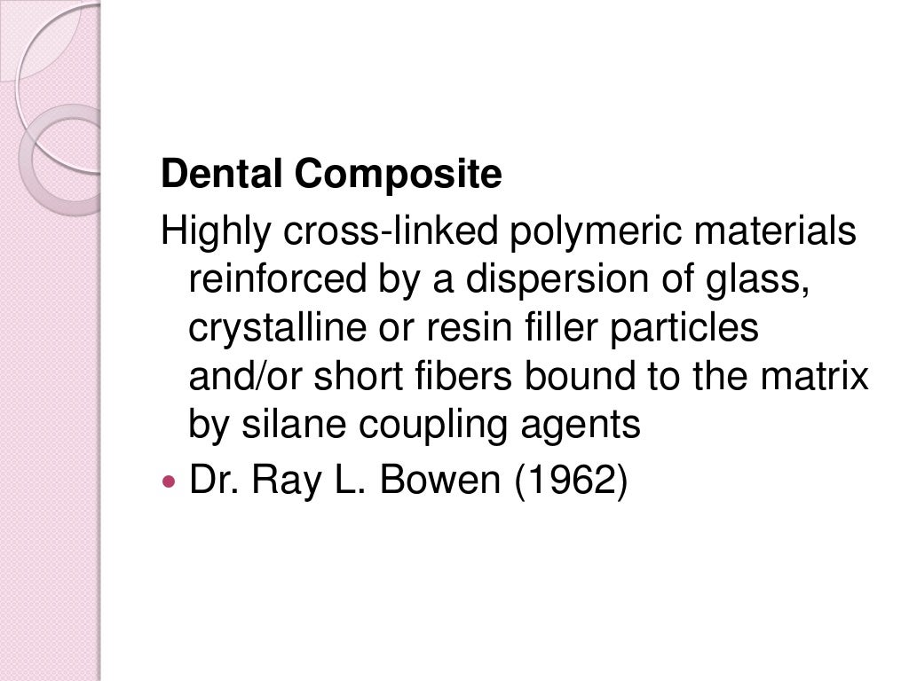 Fillers in composite resins