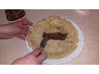 Filling a pancake - work skill