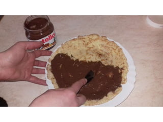 Filling a pancake - work skill