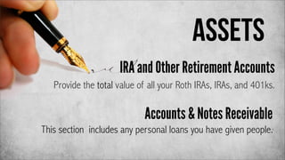 How to Fill Out Form 413 - The Personal Financial Statement | PDF