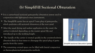 Simplifill Dual Rack Filling Root Canal Systems and obturation devices | PPTX