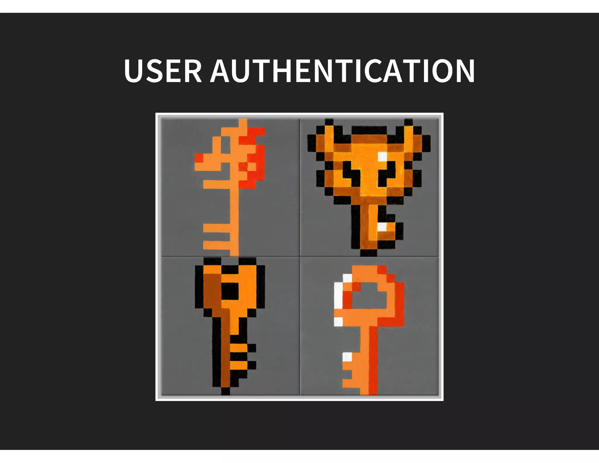 USER AUTHENTICATION
 