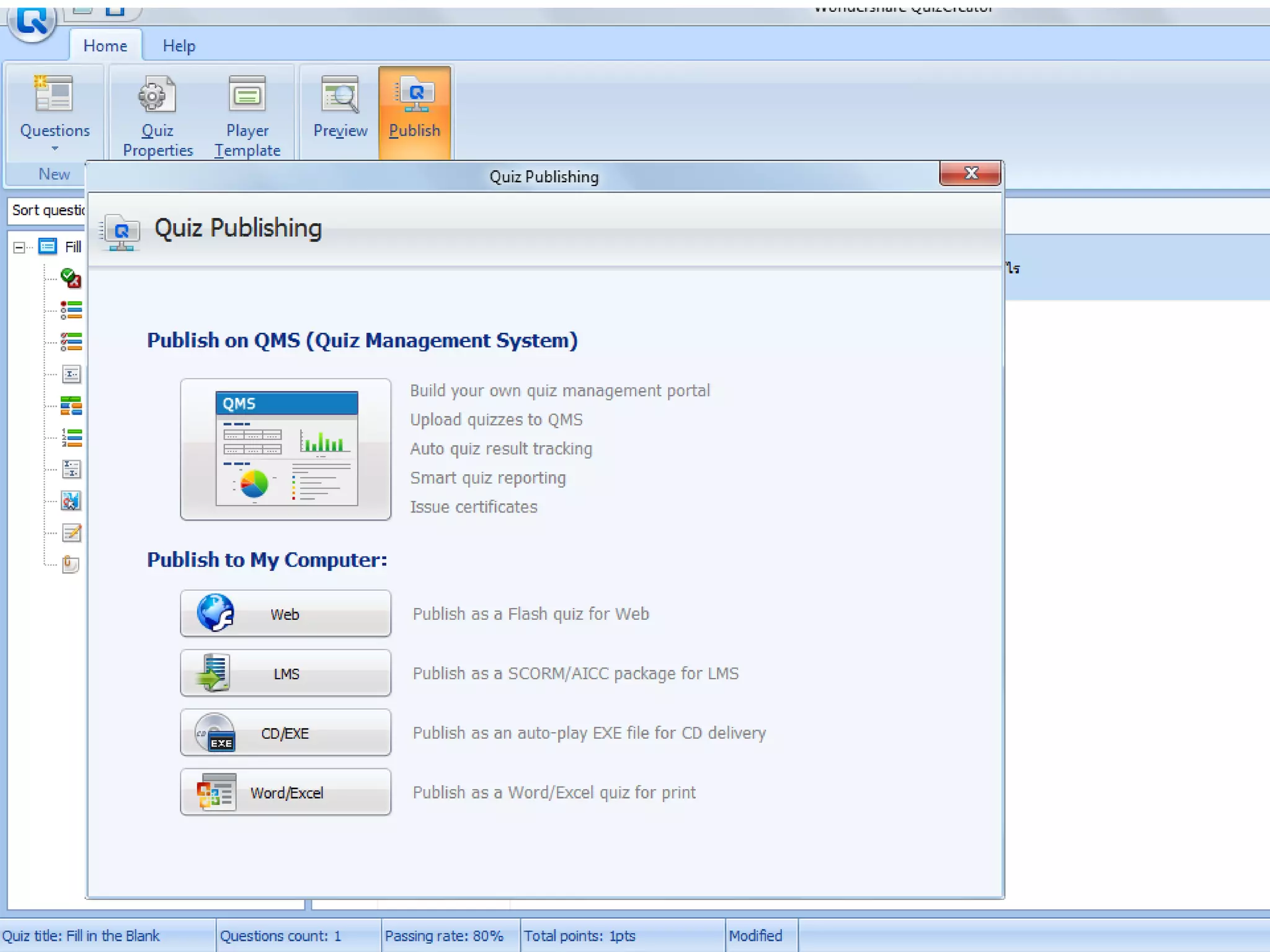 Fill in the blank quiz