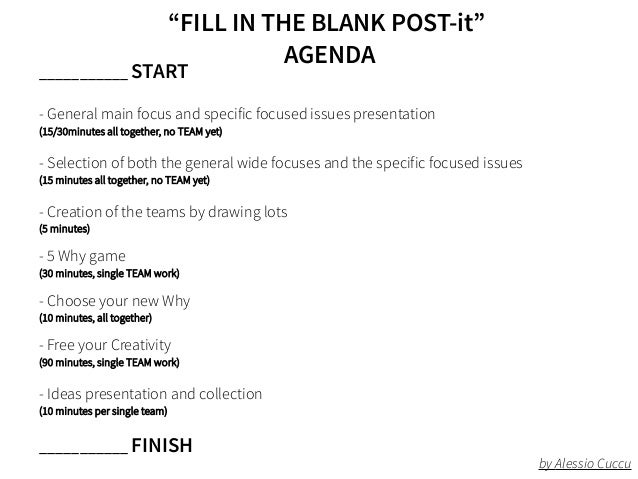 Fill In The Blank Post It Workshop
