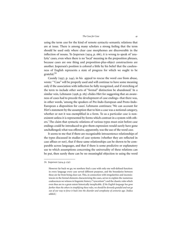 Fillmore case grammar