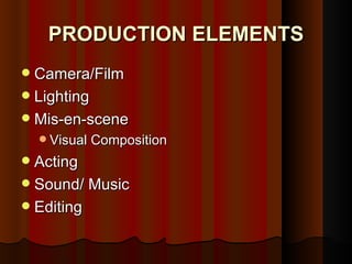 Film Analysis Prod Tech | PPT