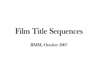Film Titles