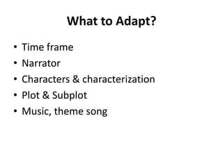 Film adaptation | PPTX