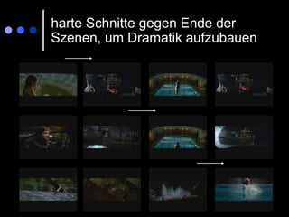 harte Schnitte gegen Ende der Szenen, um Dramatik aufzubauen 