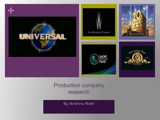 +




    Production company
         research
 