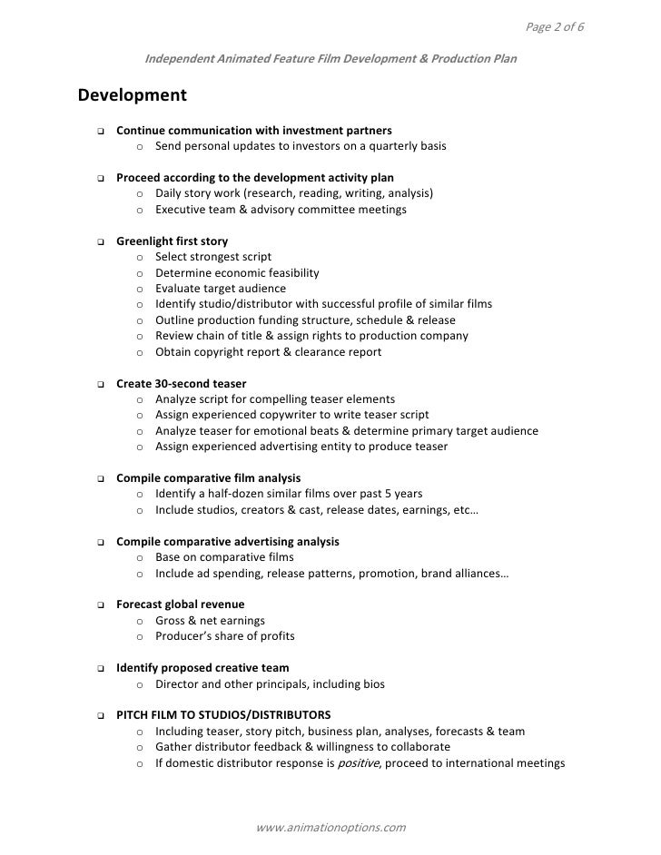 Business plan film production