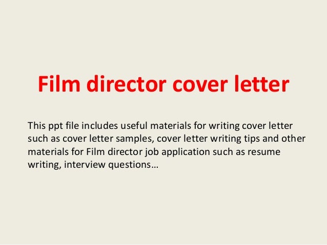 film director cover letter film cover letter