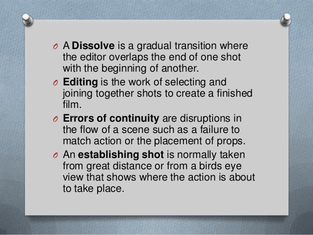 Film editing glossary
