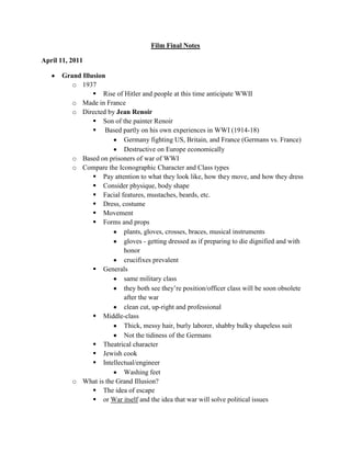 Film Final Notes<br />April 11, 2011<br />,[object Object]