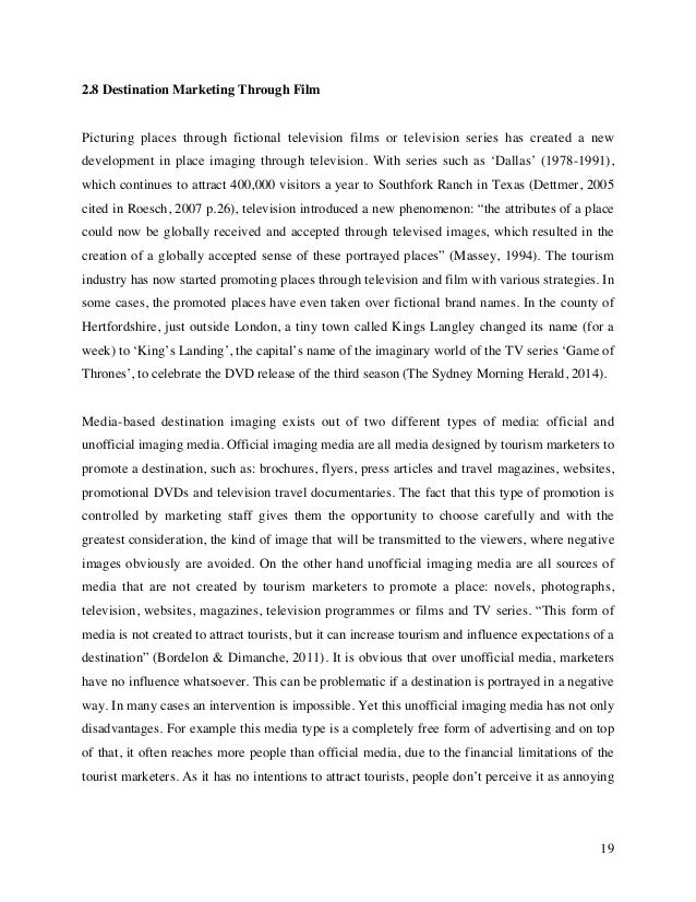Phd thesis on tourism marketing definition