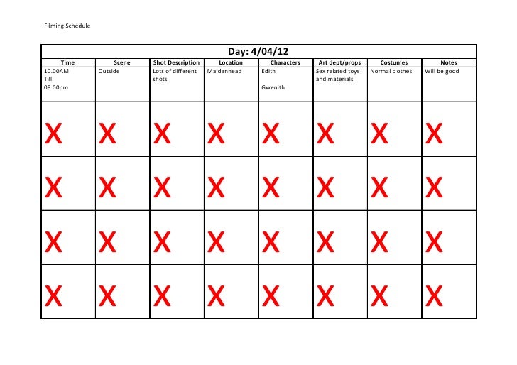 filming-schedule