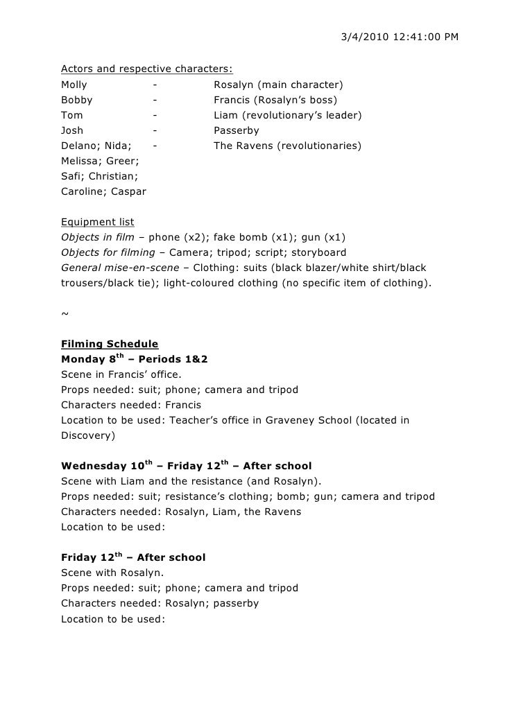 equipment list