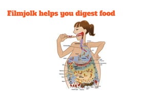 Filmjolk helps you digest food
 