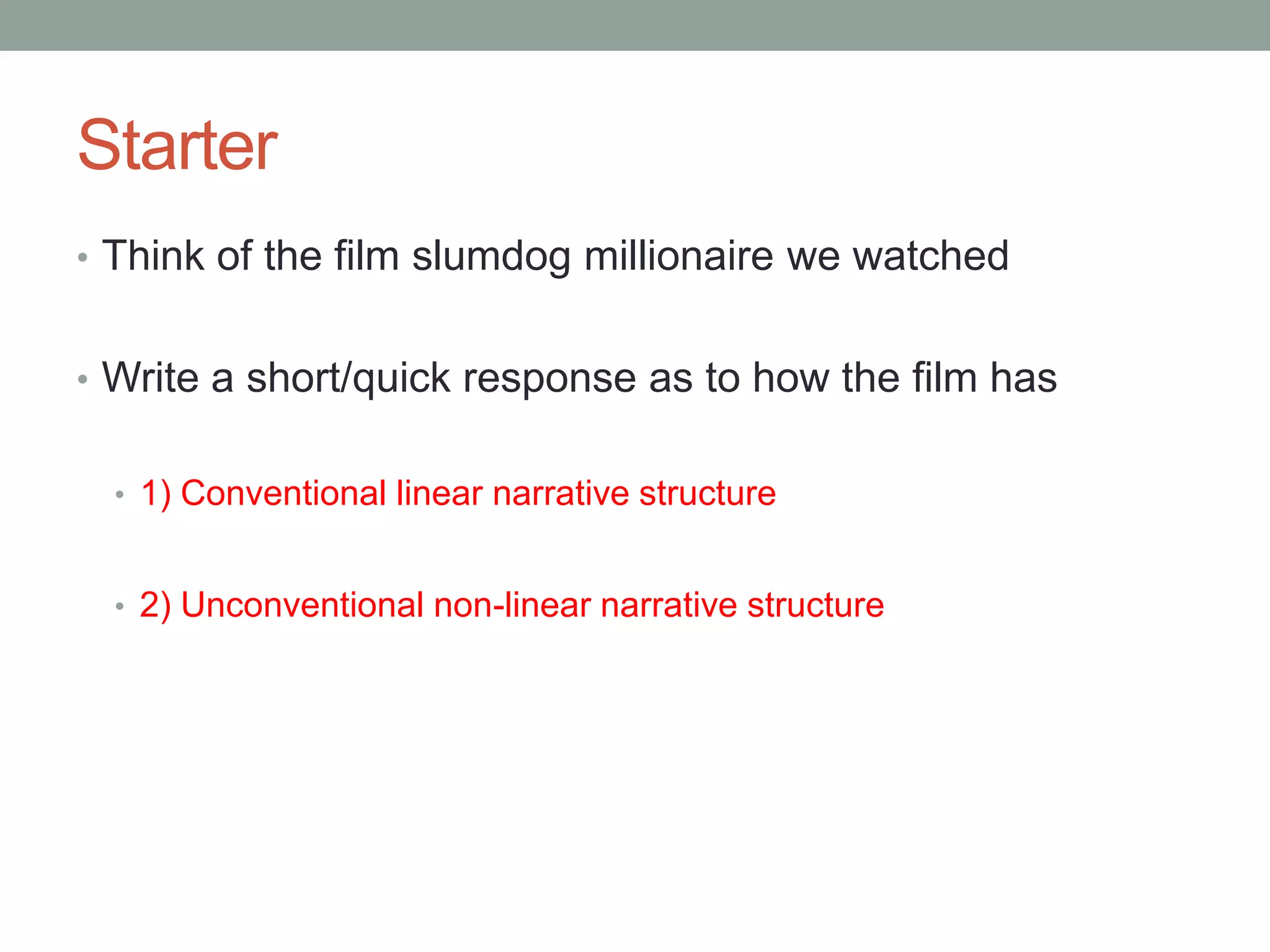 Film narrative part 2 | PPTX