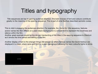 Film opening codes and conventions | PDF