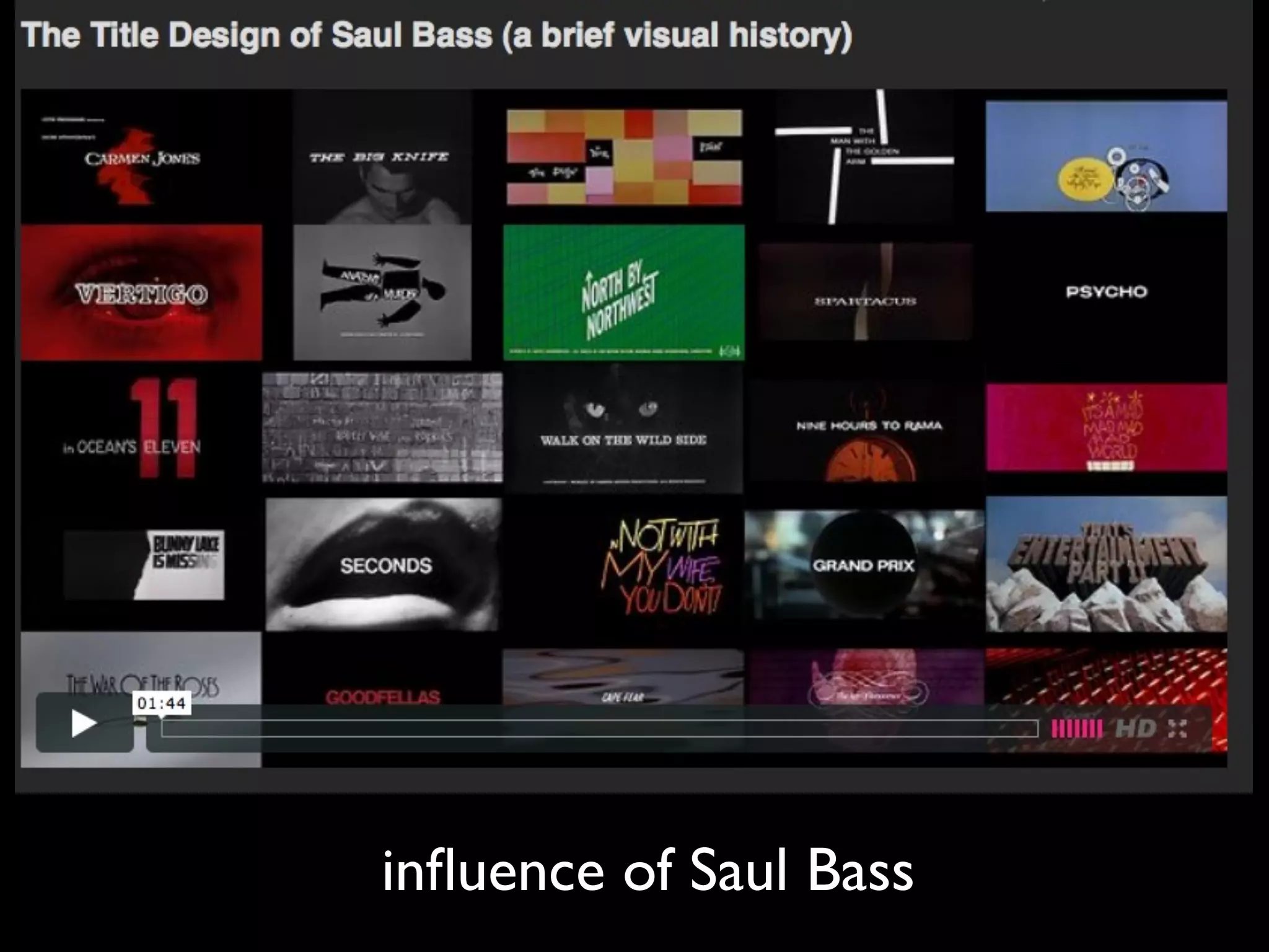 influence of Saul Bass