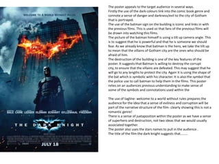 Using this, lets add to how these techniques create meaning for the audience Use of star Mise en scene to reveal genre The name of the studio Title of the film Release date Stars names 