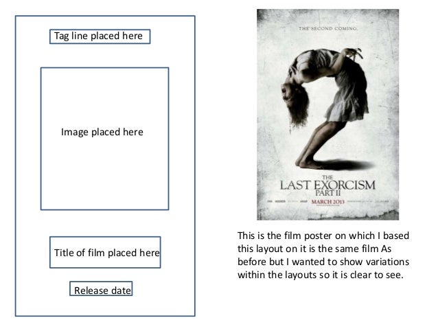 film posters draft layouts