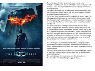 Using this, lets add to how these techniques create meaning for the audience Use of star Mise en scene to reveal genre The name of the studio Title of the film Release date Stars names 