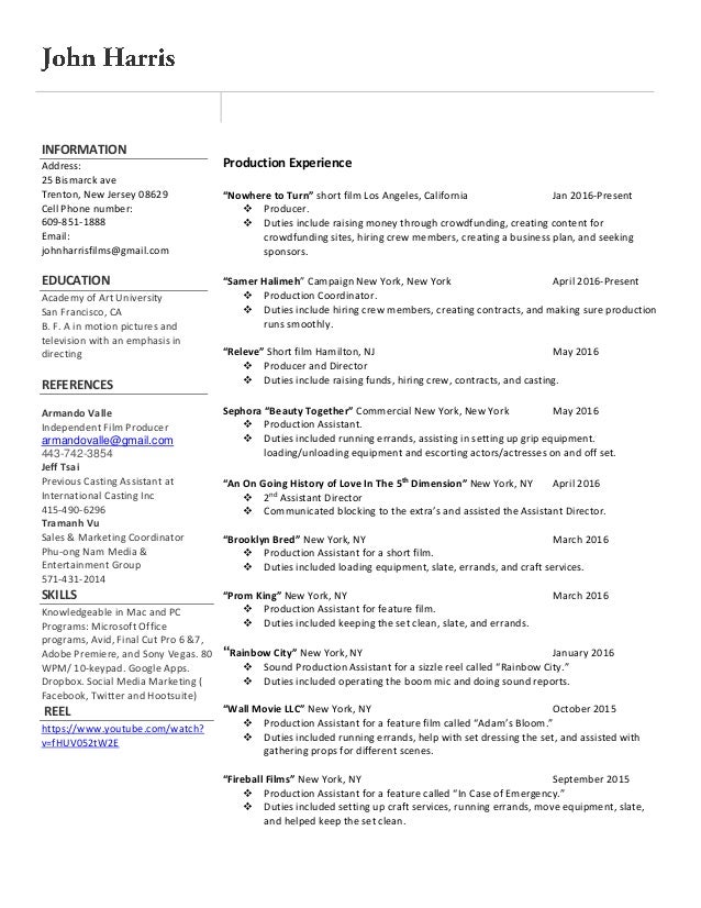 Film Production Resume 40 Magnificent Film Production Resume Film Production Resume 40 Magnificent Film Production Resume