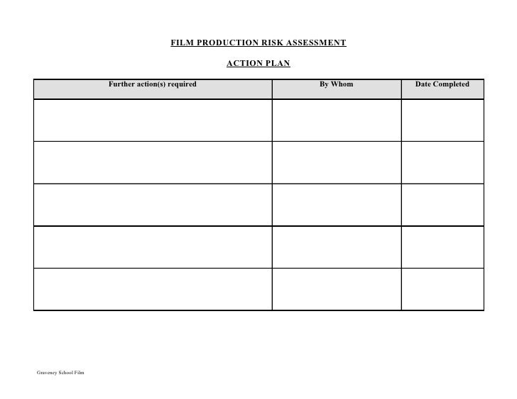 film production risk assessment form risk assessment sheet